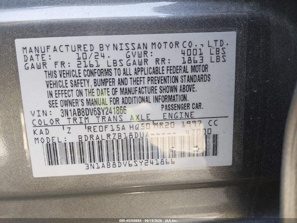 3N1AB8DV6SY241866 2025 NISSAN SENTRA photo no. 9