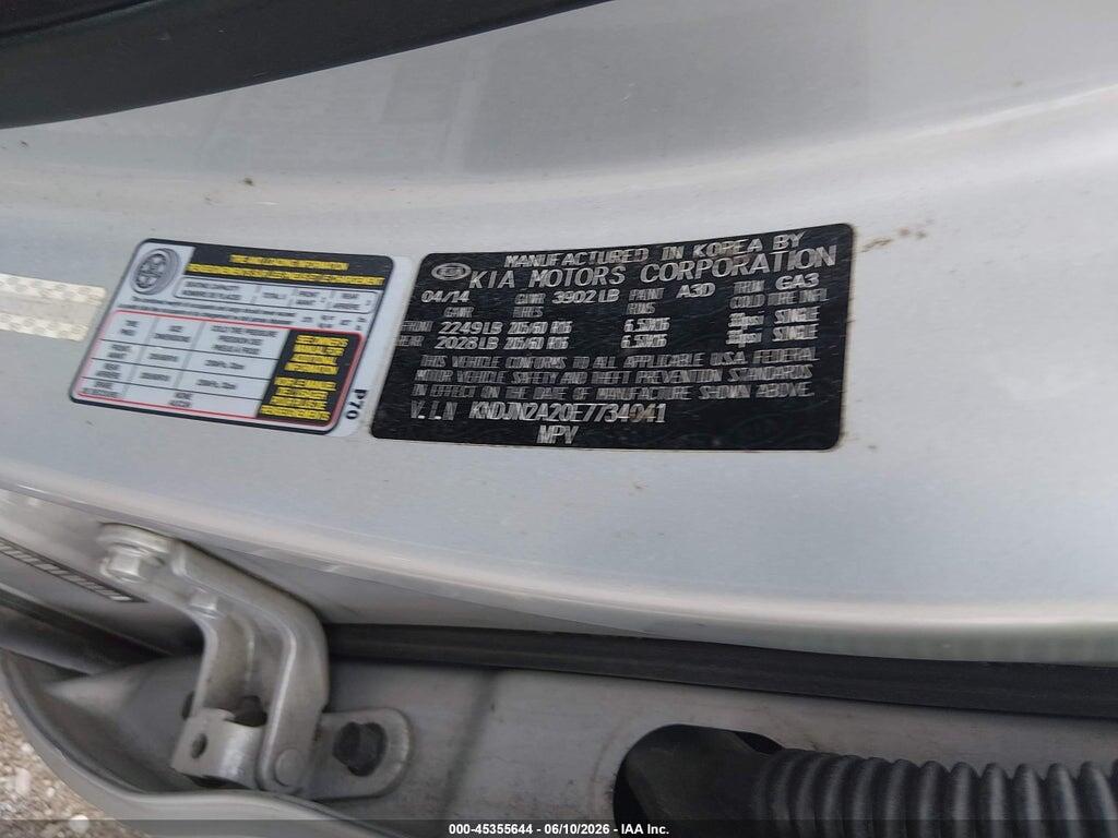 KNDJN2A20E7734041 2014 KIA SOUL photo no. 9