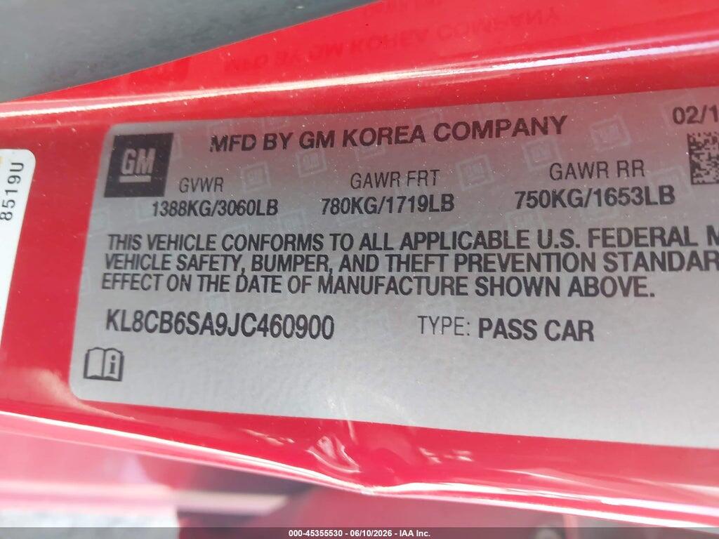 KL8CB6SA9JC460900 2018 CHEVROLET SPARK photo no. 8