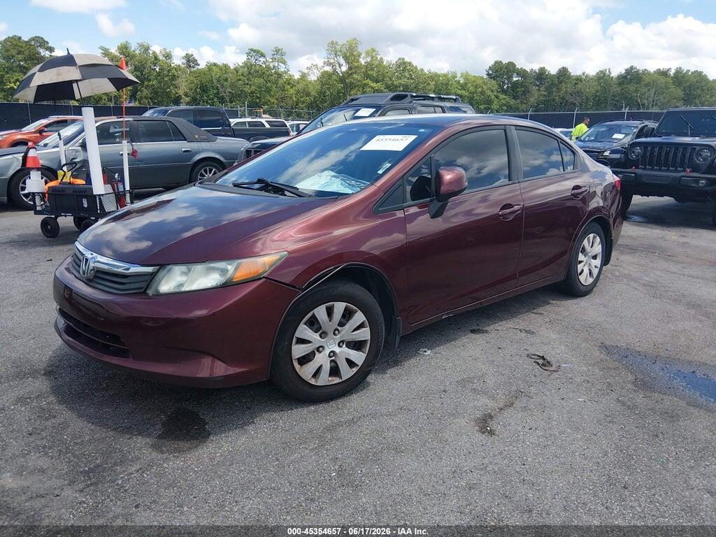 19XFB2F52CE098088 2012 HONDA CIVIC photo no. 2