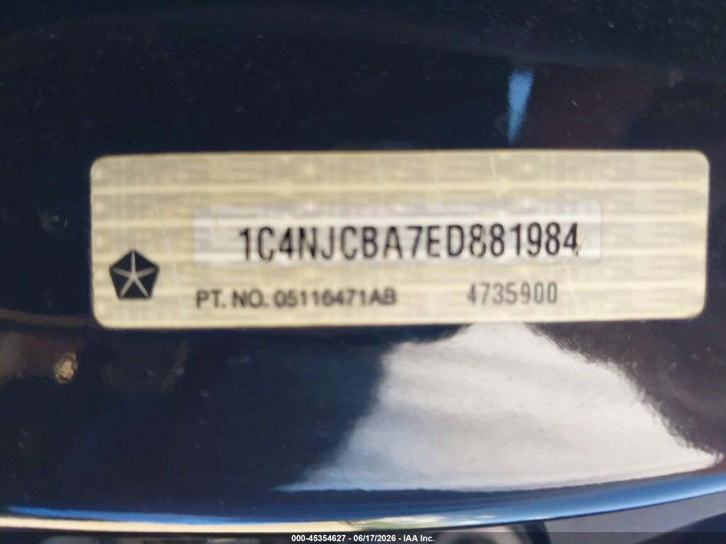 1C4NJCBA7ED881984 2014 JEEP COMPASS photo no. 9