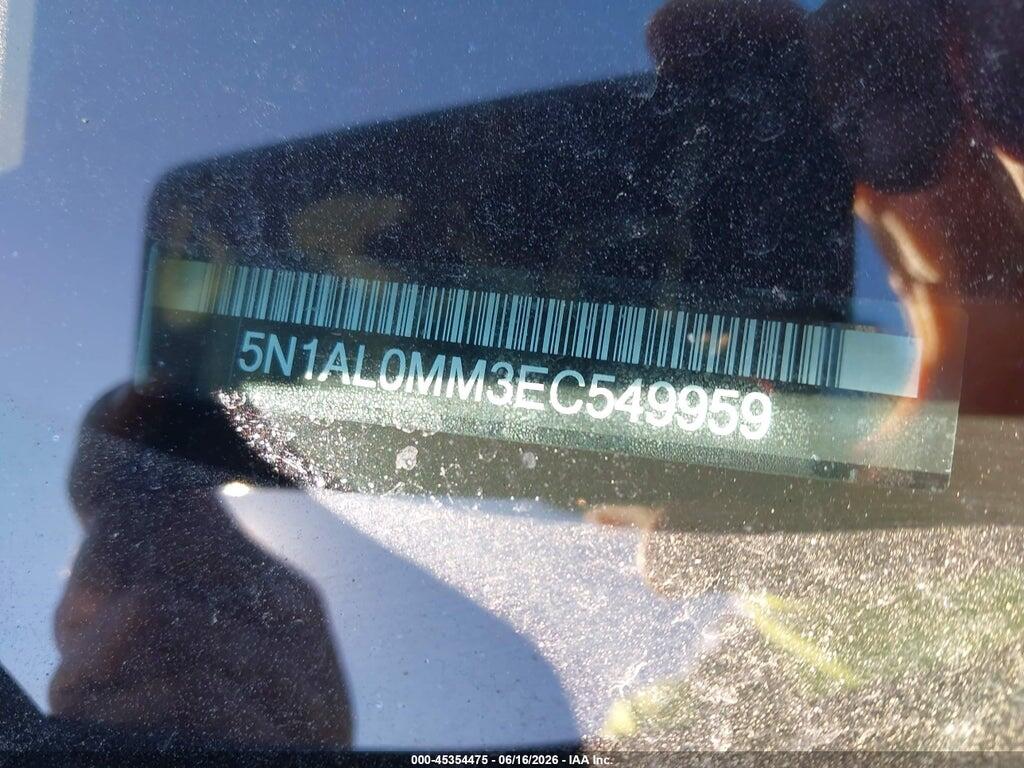5N1AL0MM3EC549959 2014 INFINITI QX60 photo no. 9
