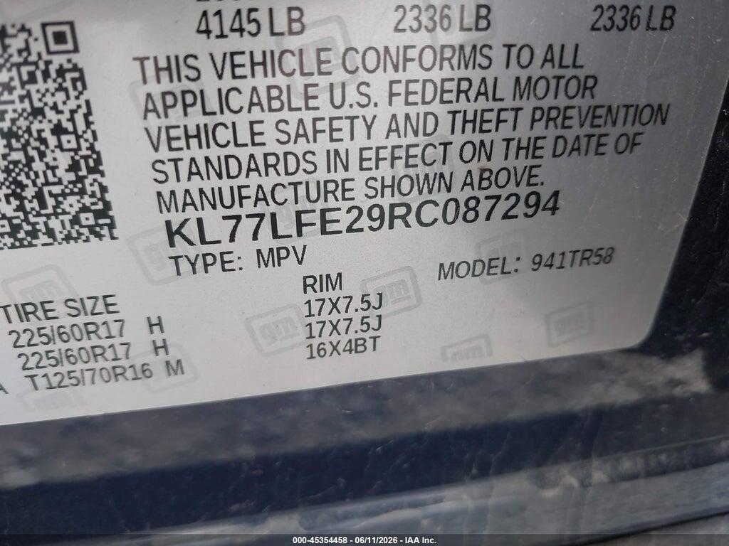 KL77LFE29RC087294 2024 CHEVROLET TRAX photo no. 9