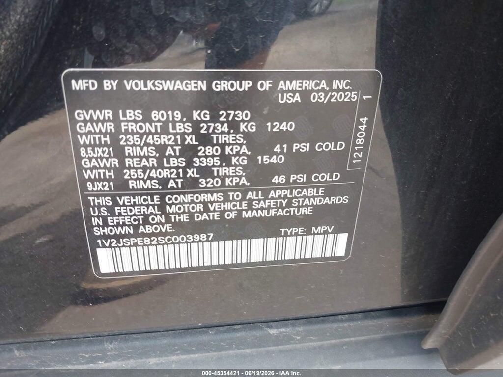 1V2JSPE82SC003987 2025 VOLKSWAGEN ID.4 photo no. 9