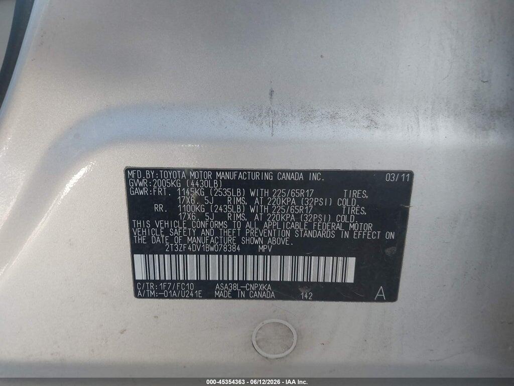 2T3ZF4DV1BW078384 2011 TOYOTA RAV4 photo no. 9