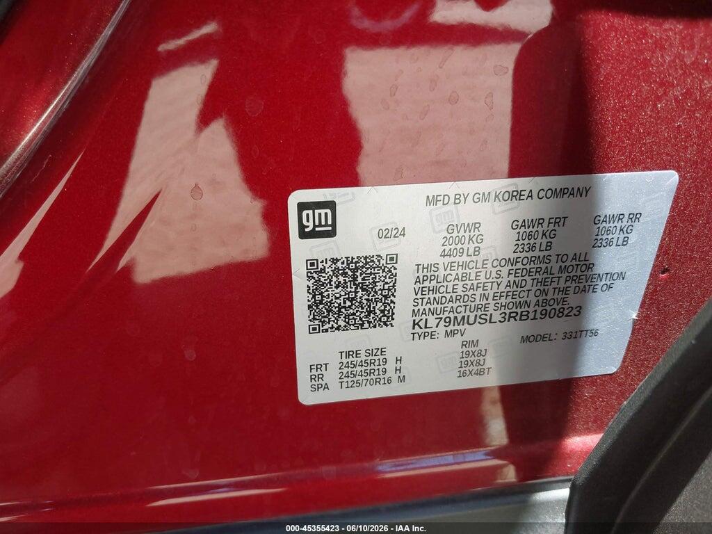 KL79MUSL3RB190823 2024 CHEVROLET TRAILBLAZER photo no. 9