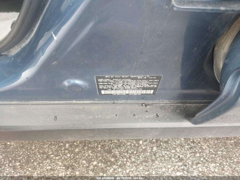 JF2SH6CCXAH914576 2010 SUBARU FORESTER photo no. 9