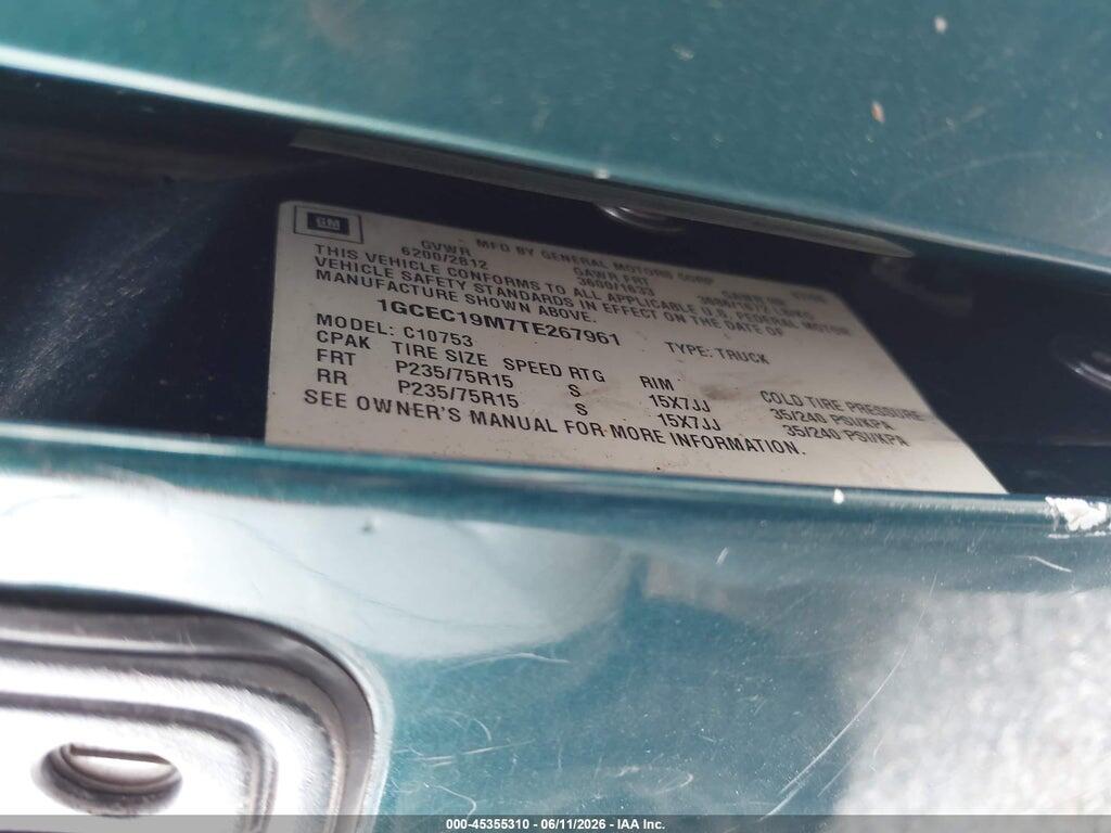 1GCEC19M7TE267961 1996 CHEVROLET GMT-400 photo no. 9