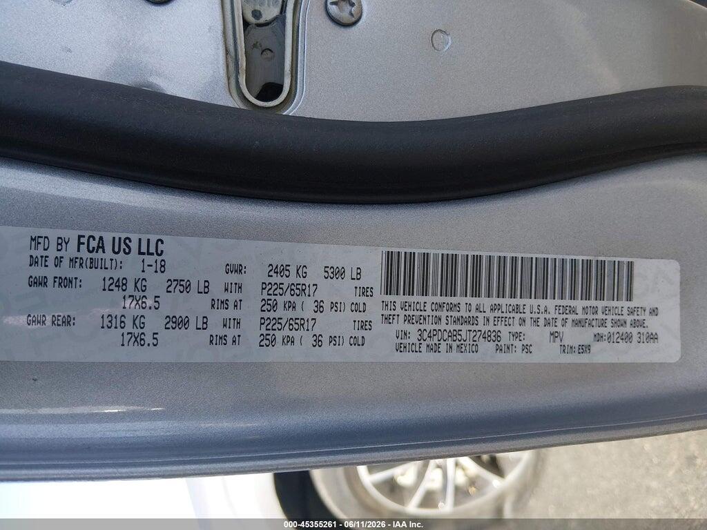 3C4PDCAB5JT274836 2018 DODGE JOURNEY photo no. 9