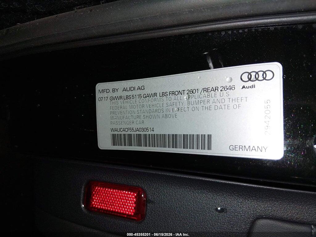 WAUC4CF55JA030514 2018 AUDI S5 photo no. 9