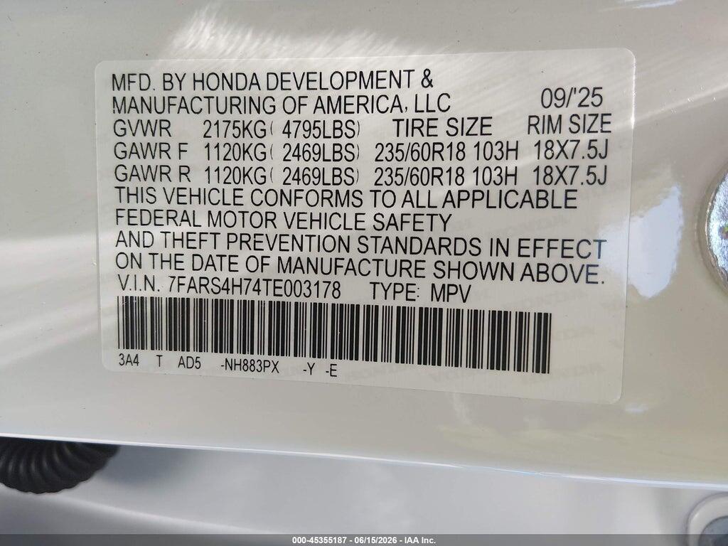 7FARS4H74TE003178 2026 HONDA CR-V photo no. 9