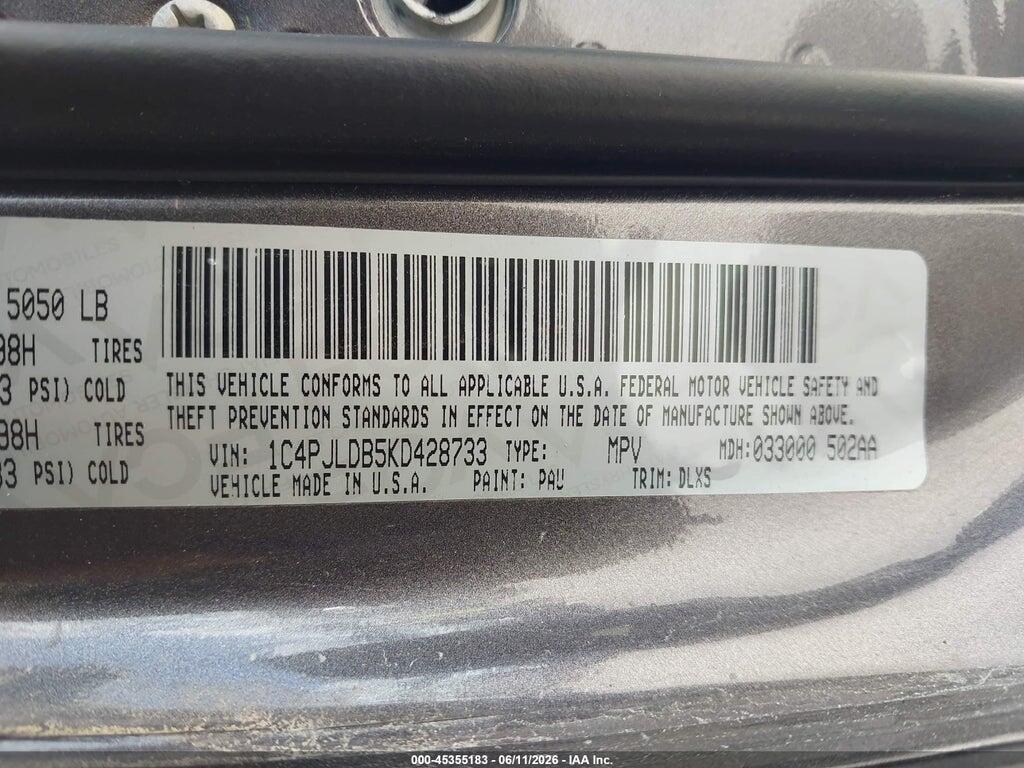 1C4PJLDB5KD428733 2019 JEEP CHEROKEE photo no. 9