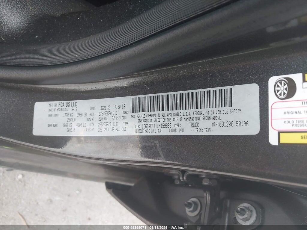 1C6SRFFT1LN159885 2020 RAM 1500 photo no. 9