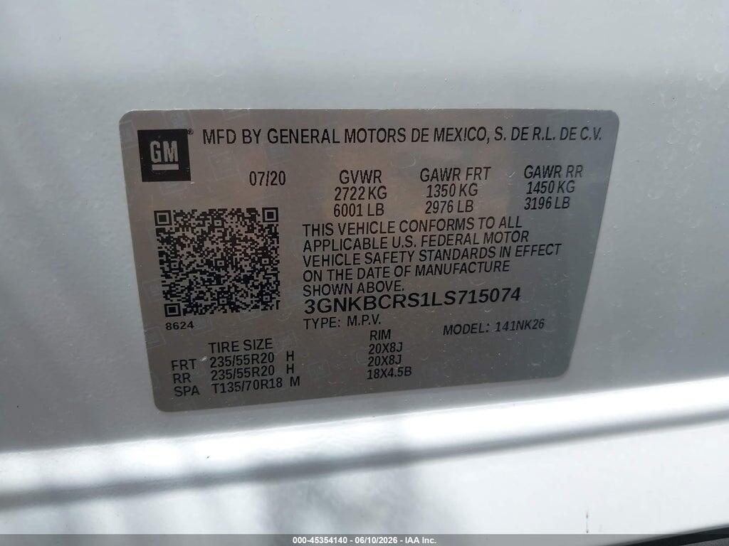 3GNKBCRS1LS715074 2020 CHEVROLET BLAZER photo no. 9
