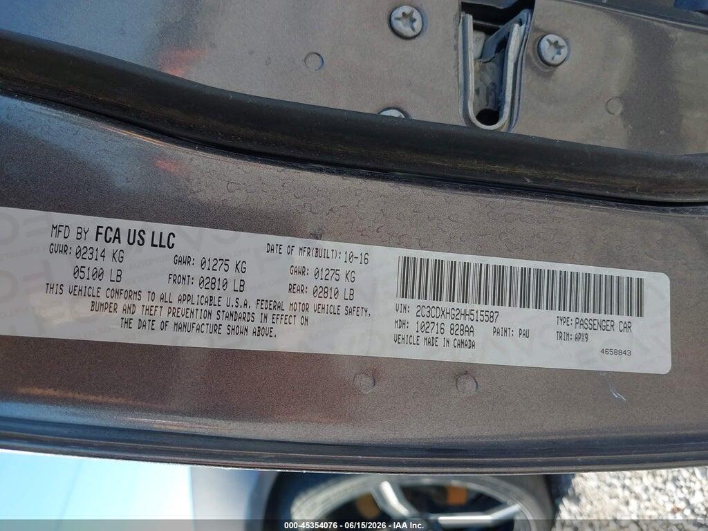 2C3CDXHG2HH515587 2017 DODGE CHARGER photo no. 9