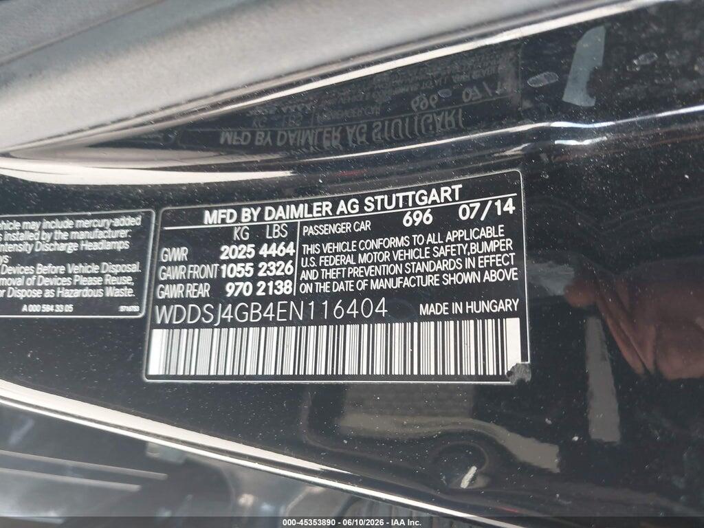 WDDSJ4GB4EN116404 2014 MERCEDES-BENZ CLA 250 photo no. 9