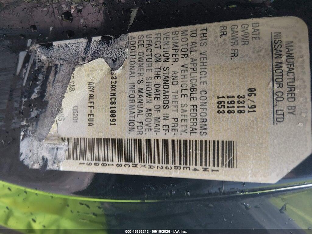 1N4EB32AXMC810091 1991 NISSAN SENTRA photo no. 9