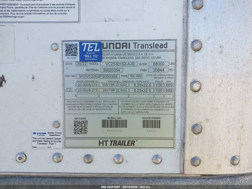 3H3V532K0PS050359 2023 HYUNDAI TRANSLEAD INC TRAILER photo no. 9