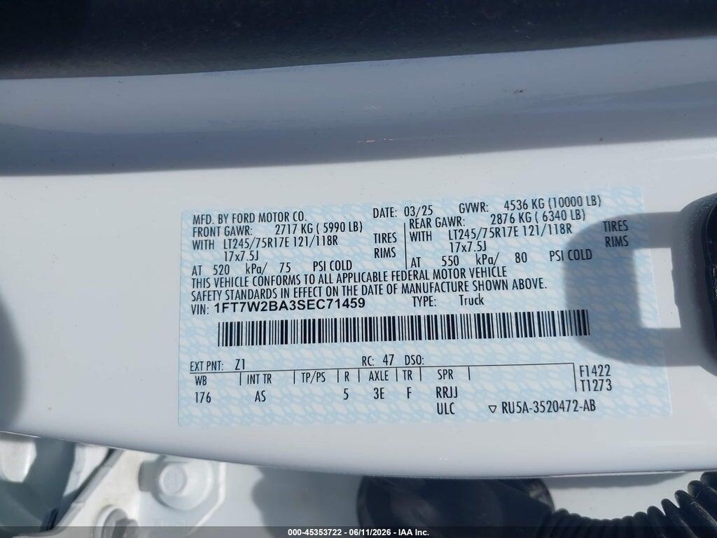 1FT7W2BA3SEC71459 2025 FORD F-250 photo no. 9
