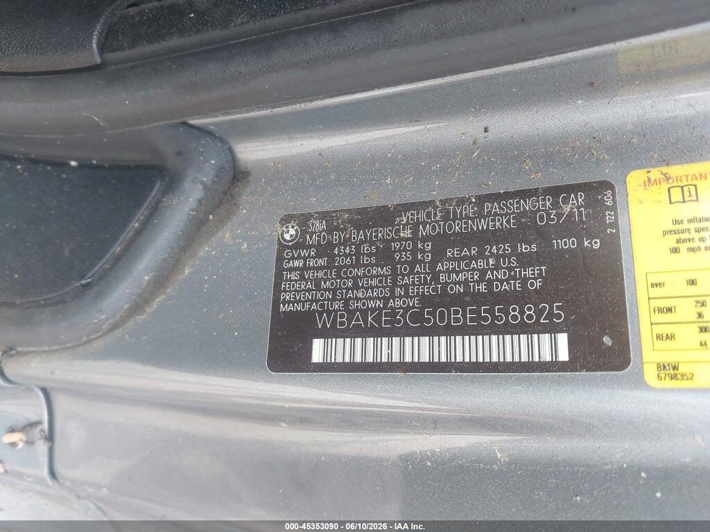 WBAKE3C50BE558825 2011 BMW 328I photo no. 9