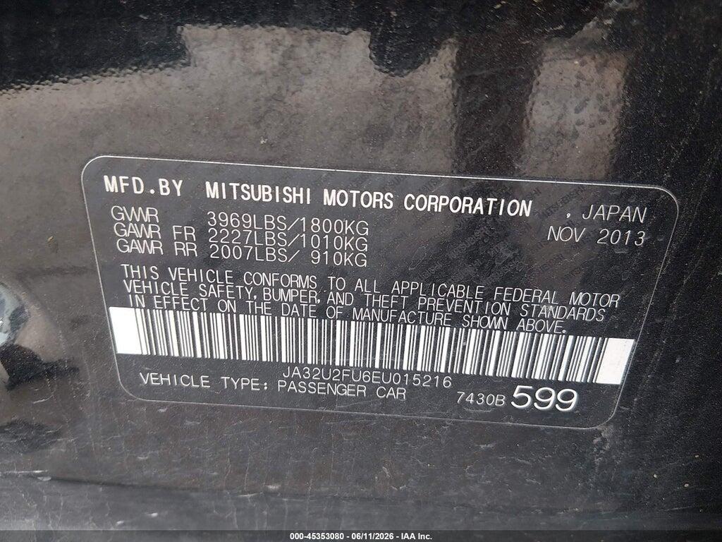 JA32U2FU6EU015216 2014 MITSUBISHI LANCER photo no. 9