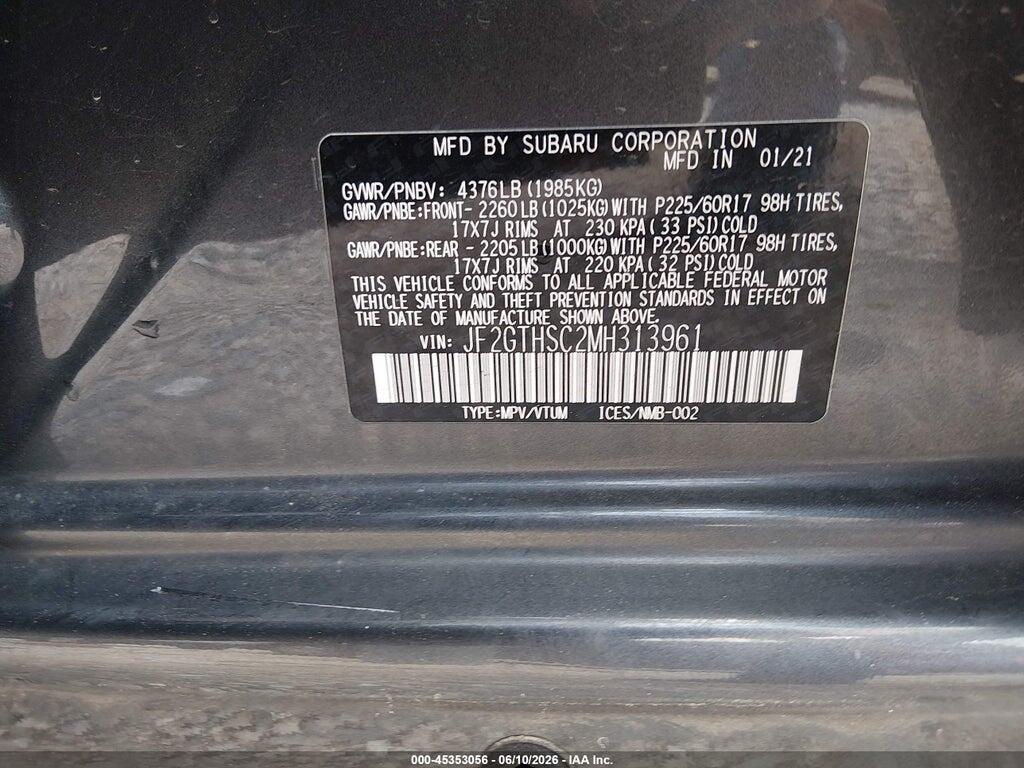JF2GTHSC2MH313961 2021 SUBARU CROSSTREK photo no. 9