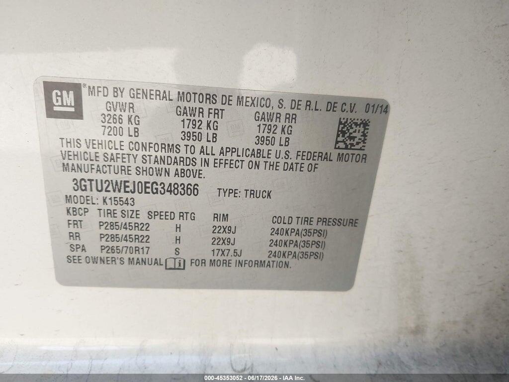 3GTU2WEJ0EG348366 2014 GMC SIERRA 1500 photo no. 9