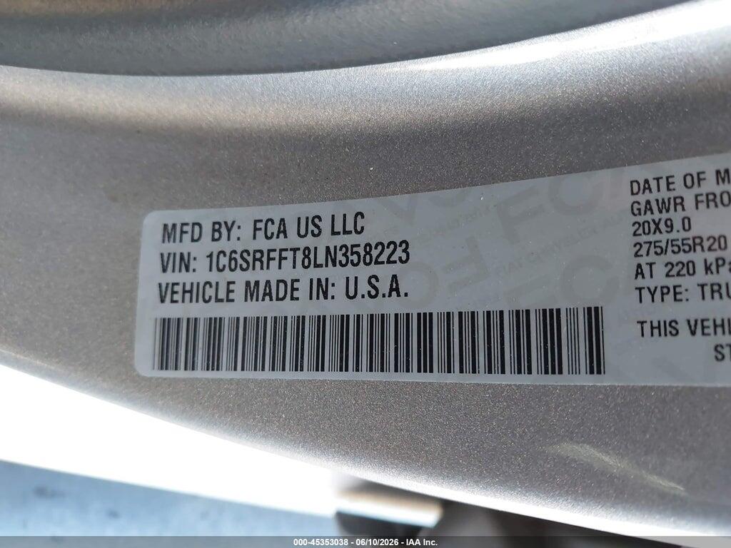1C6SRFFT8LN358223 2020 RAM 1500 photo no. 9