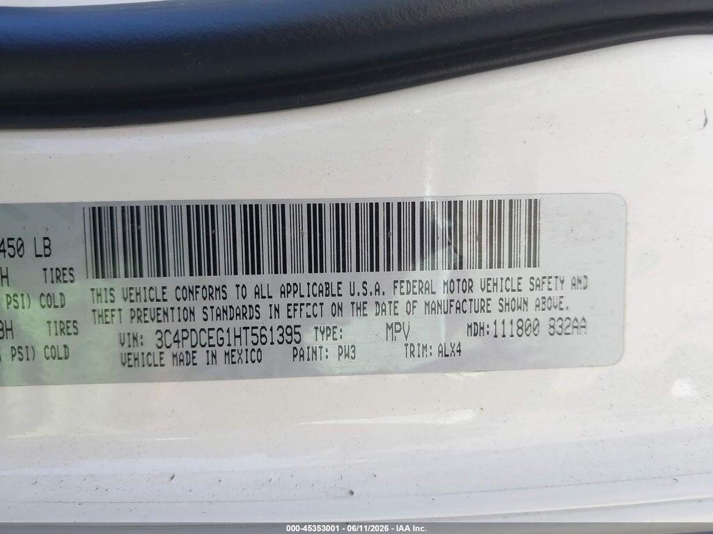 3C4PDCEG1HT561395 2017 DODGE JOURNEY photo no. 9