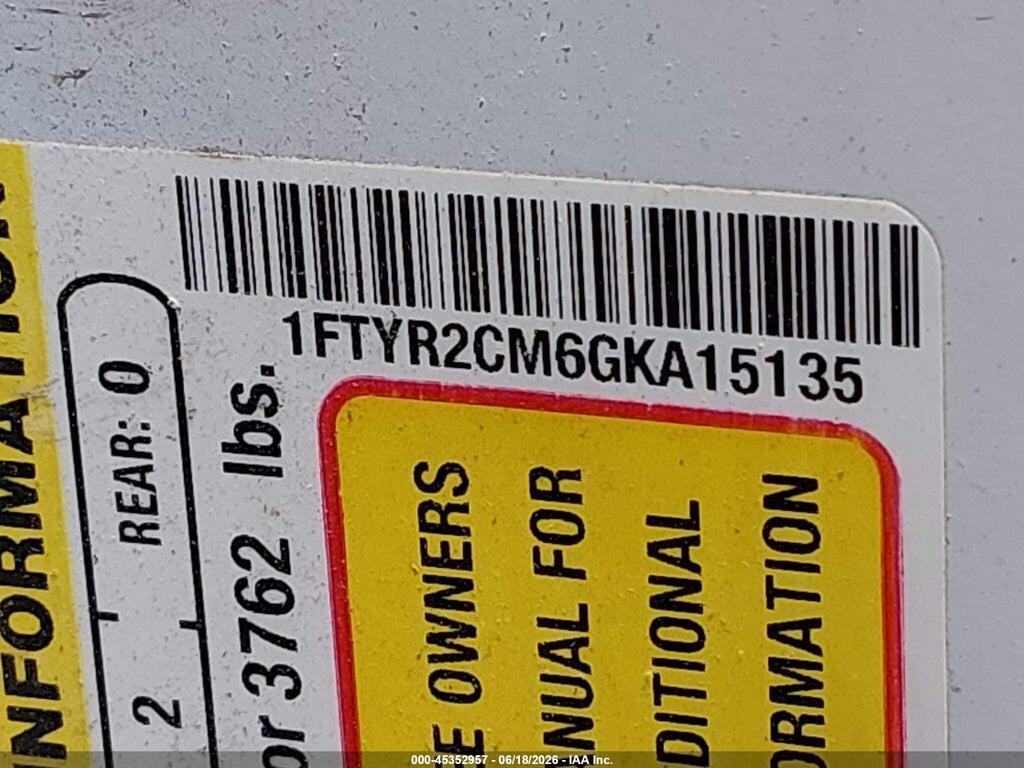1FTYR2CM6GKA15135 2016 FORD TRANSIT-250 photo no. 9