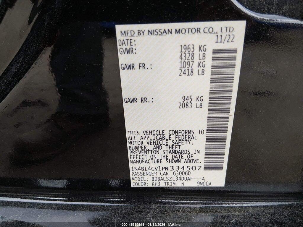 1N4BL4CV1PN334507 2023 NISSAN ALTIMA photo no. 9