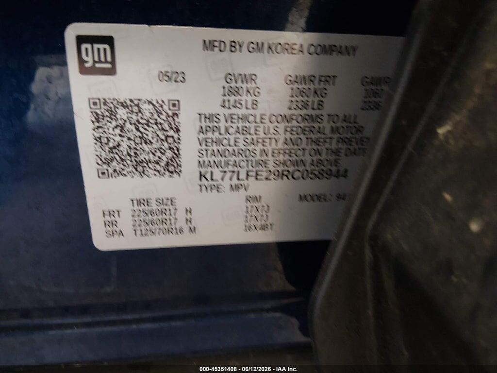 KL77LFE29RC058944 2024 CHEVROLET TRAX photo no. 9