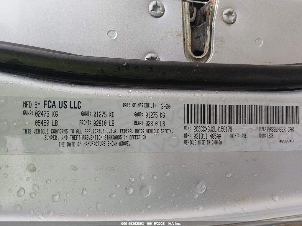 2C3CDXGJ2LH156179 2020 DODGE CHARGER photo no. 9