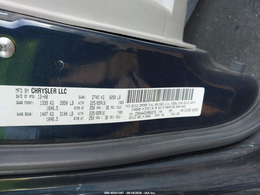 2D8HN44E09R603701 2009 DODGE GRAND CARAVAN photo no. 9