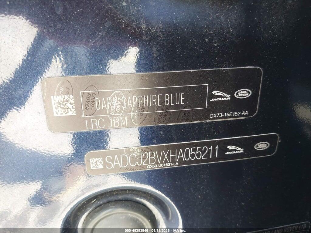 SADCJ2BVXHA055211 2017 JAGUAR F-PACE photo no. 9