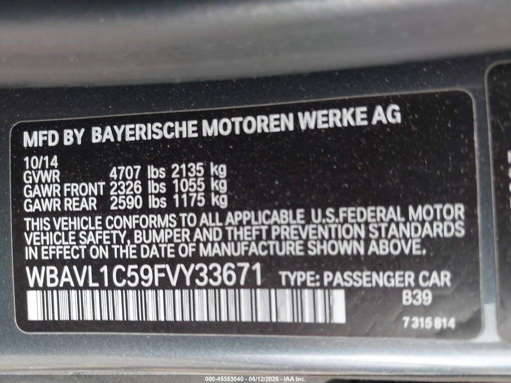 WBAVL1C59FVY33671 2015 BMW X1 photo no. 9