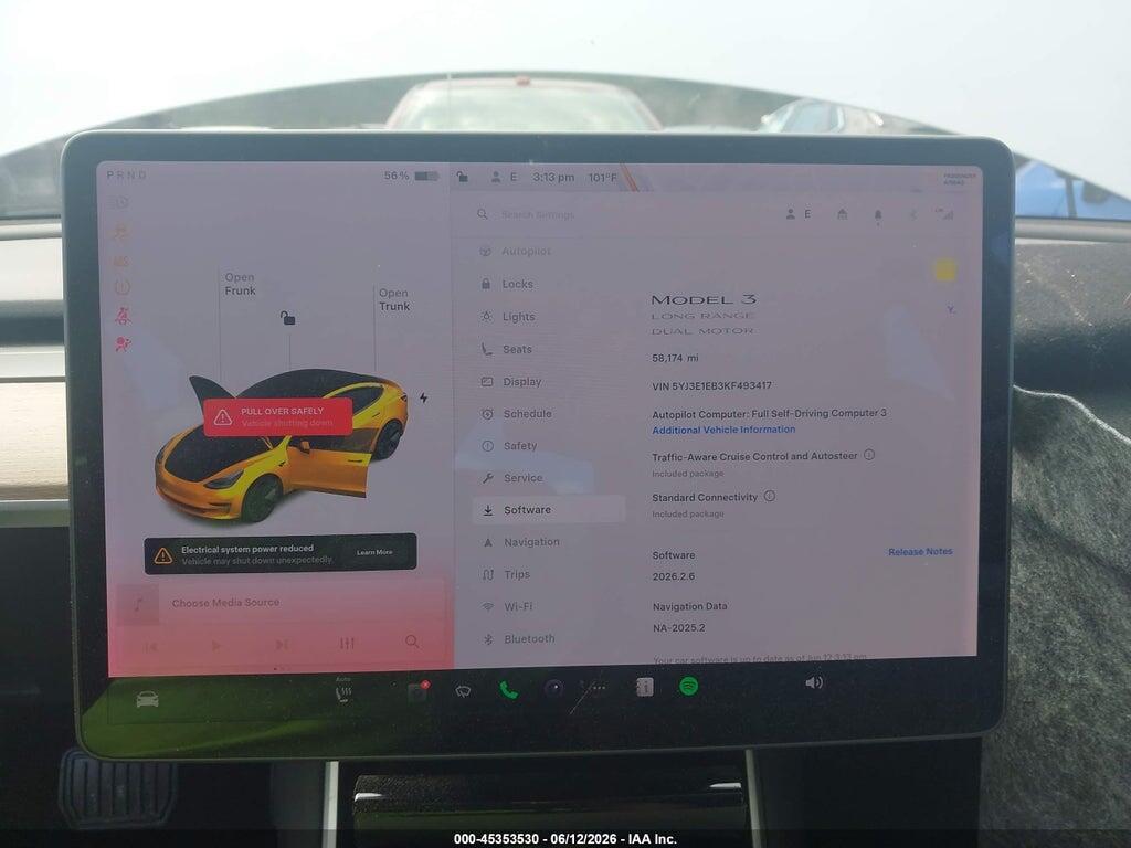 5YJ3E1EB3KF493417 2019 TESLA MODEL 3 photo no. 7