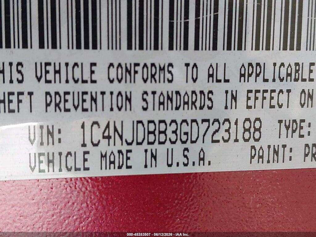 1C4NJDBB3GD723188 2016 JEEP COMPASS photo no. 9