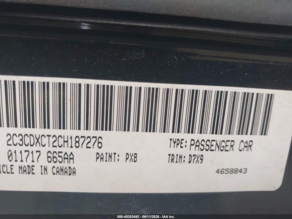 2C3CDXCT2CH187276 2012 DODGE CHARGER photo no. 9