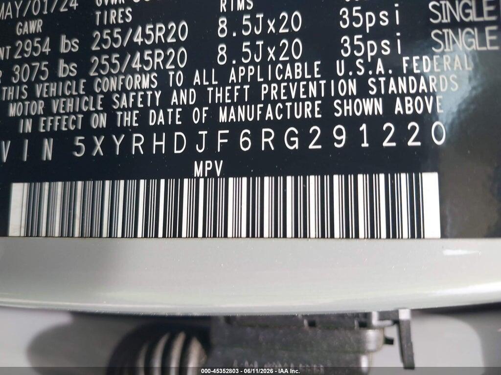 5XYRHDJF6RG291220 2024 KIA SORENTO photo no. 9