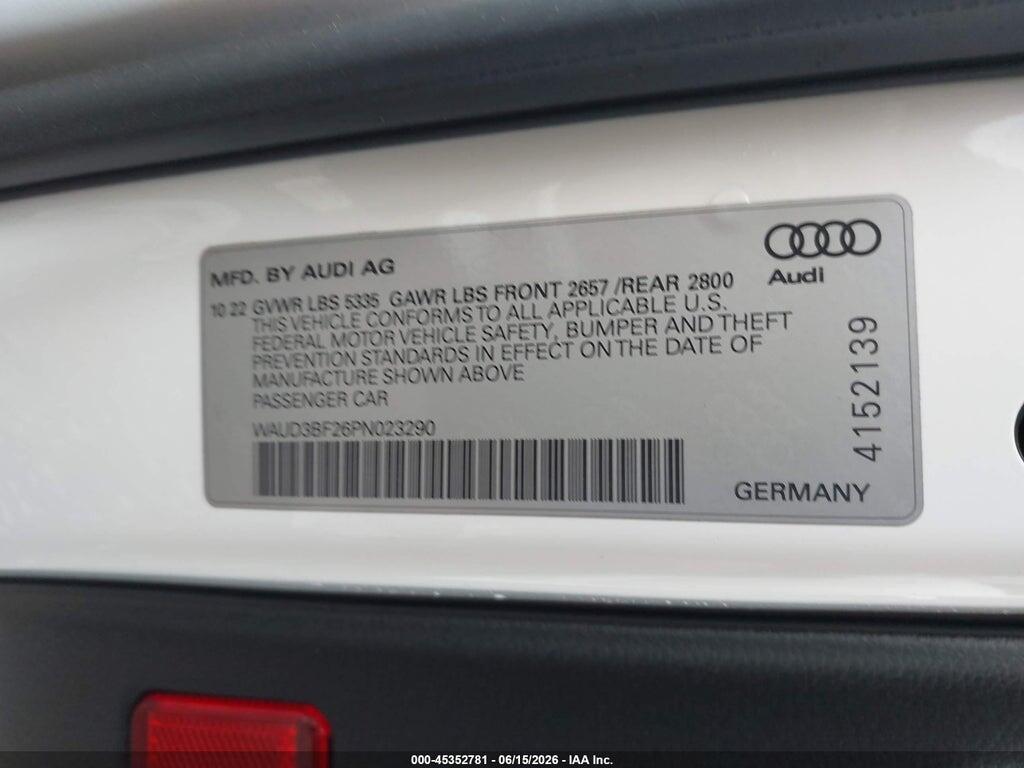 WAUD3BF26PN023290 2023 AUDI A6 photo no. 9