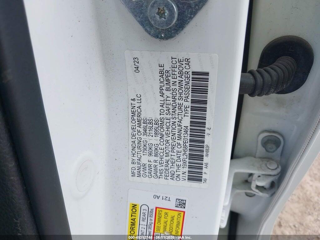 19XFL2H58PE013464 2023 HONDA CIVIC photo no. 9