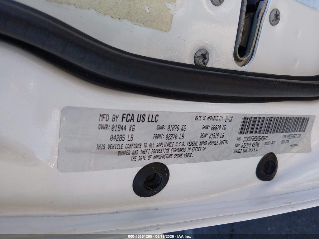 1C3CDFBB9GD689871 2016 DODGE DART photo no. 9