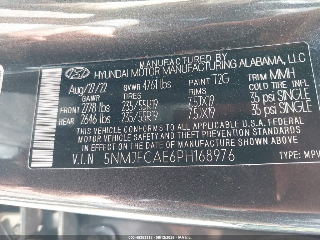 5NMJFCAE6PH168976 2023 HYUNDAI TUCSON photo no. 9