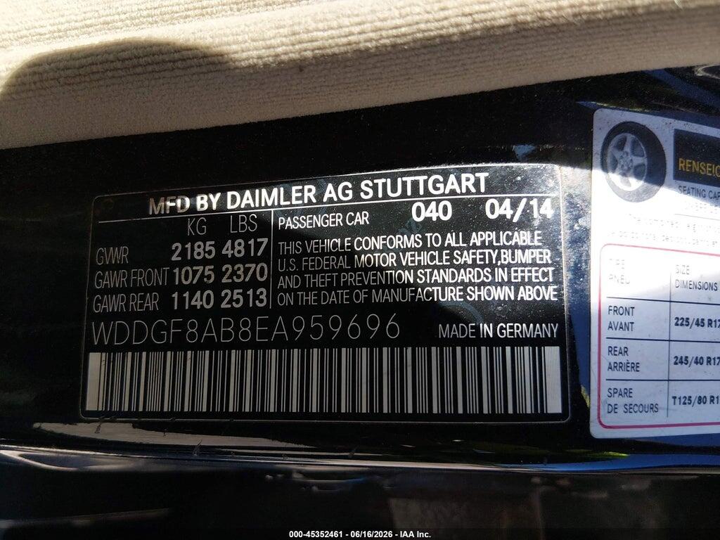 WDDGF8AB8EA959696 2014 MERCEDES-BENZ C 300 photo no. 9