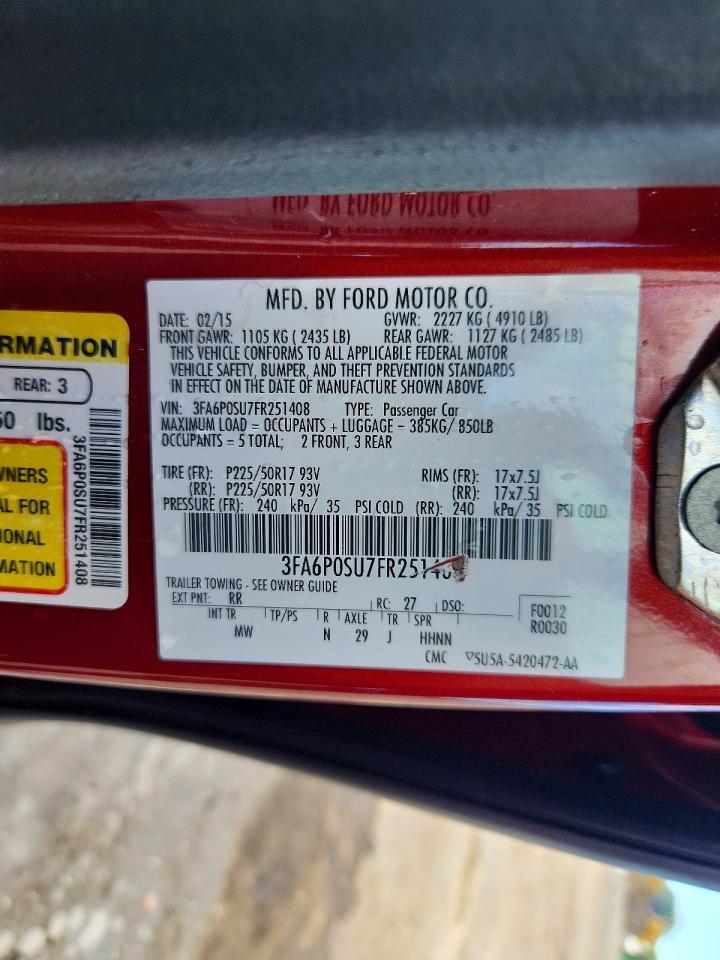 2015 FORD FUSION TITANIUM PHEV — Фото 12 из 12