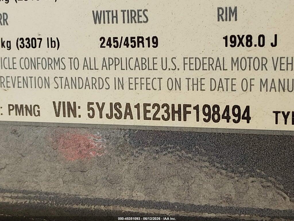 5YJSA1E23HF198494 2017 TESLA MODEL S photo no. 9