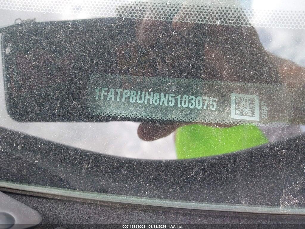 1FATP8UH8N5103075 2022 FORD MUSTANG photo no. 9