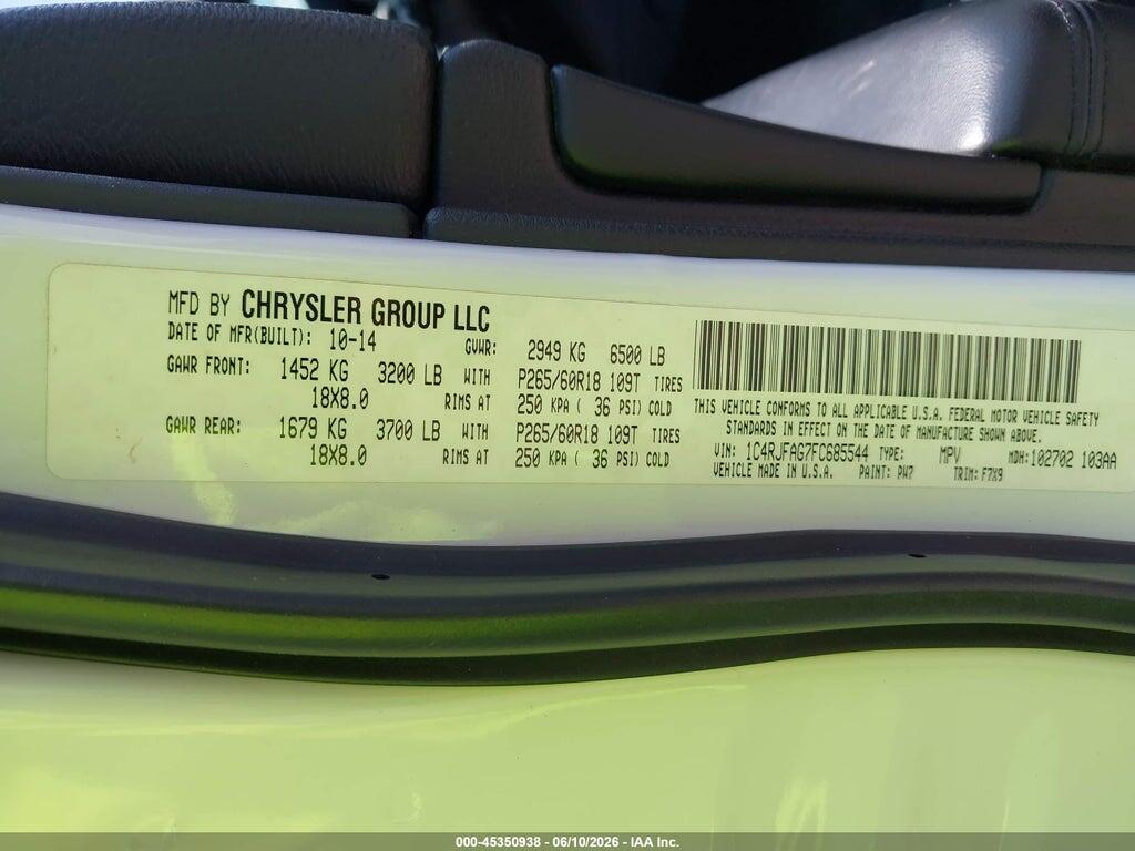 1C4RJFAG7FC685544 2015 JEEP GRAND CHEROKEE photo no. 9