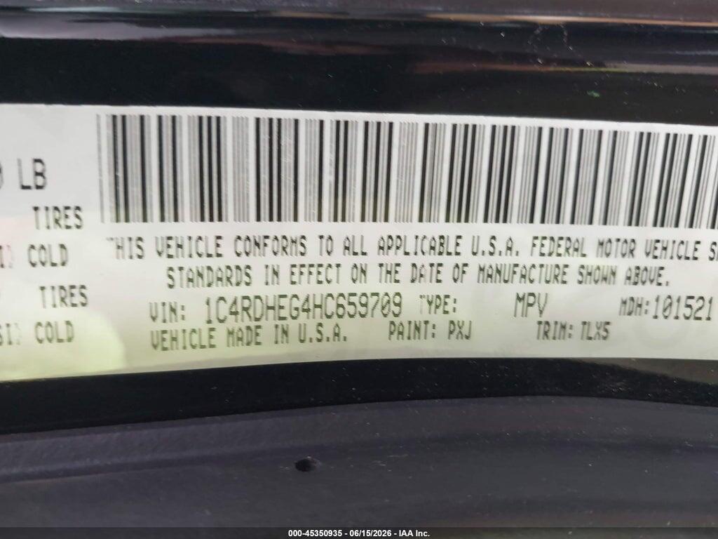 1C4RDHEG4HC659709 2017 DODGE DURANGO photo no. 9